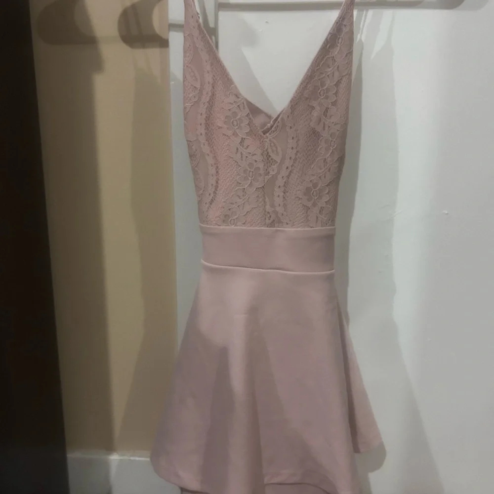 Love Tree Pink Embellished Ruffled Mini Dress - Picture 1 of 5